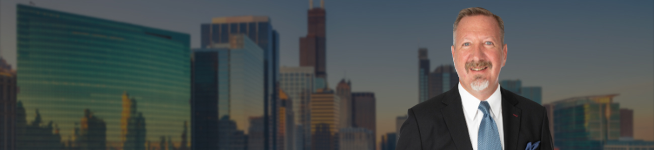 Attorney with the Chicago Skyline in the background